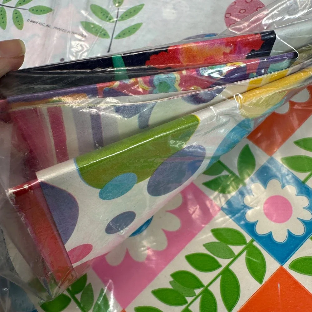 VTG Jessica Stewart The Finishing Touch Assorted Floral Rainbow Gift Wrap Lot OS